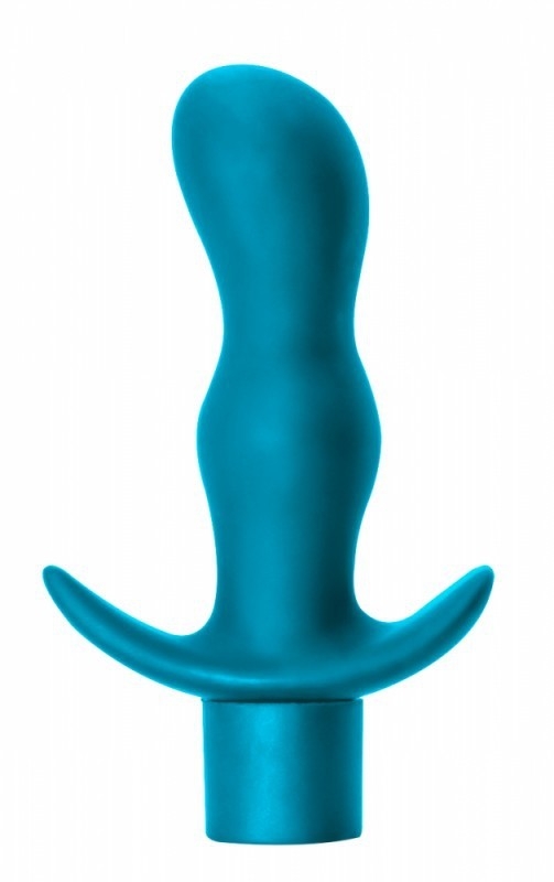 Массажер простаты c вибрацией "Spice It Up Teaser" рельефный, синий 