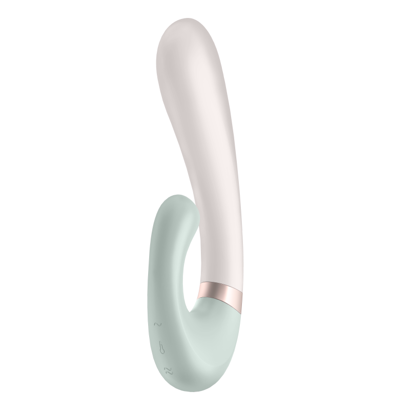 Вибратор для точки G и клитора с подогревом "Satisfyer Heat Wave" + приложение, мятно-розовый 